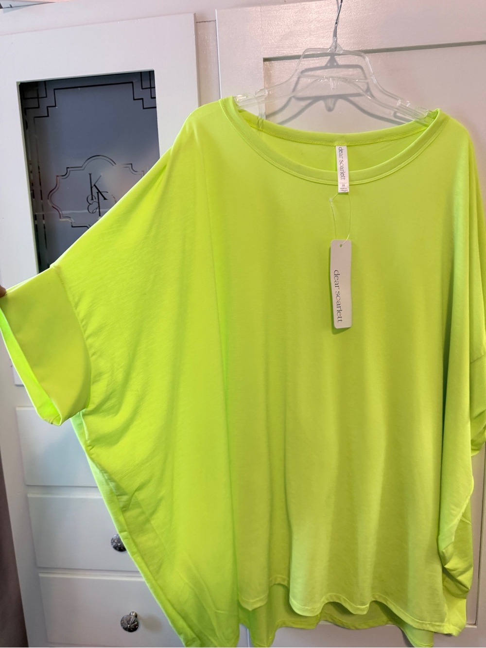 Dear Scarlett Neon Lime Oversized Tunic Top